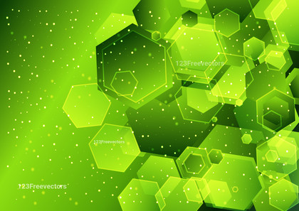 Green and Yellow Hexagon Shape Background