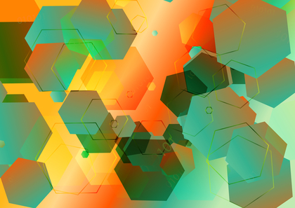 Red Orange and Blue Hexagon Shape Background