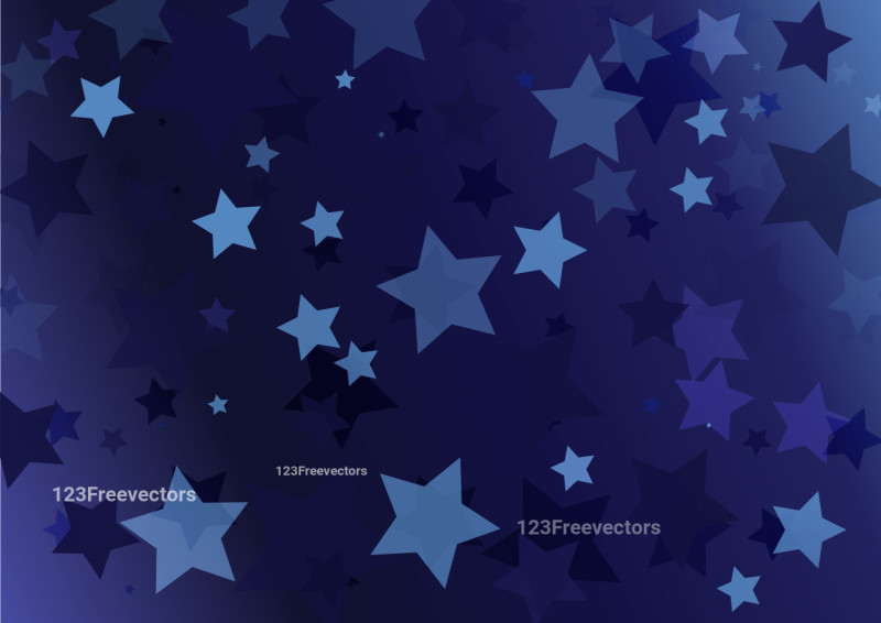 Abstract Navy Blue Star Background