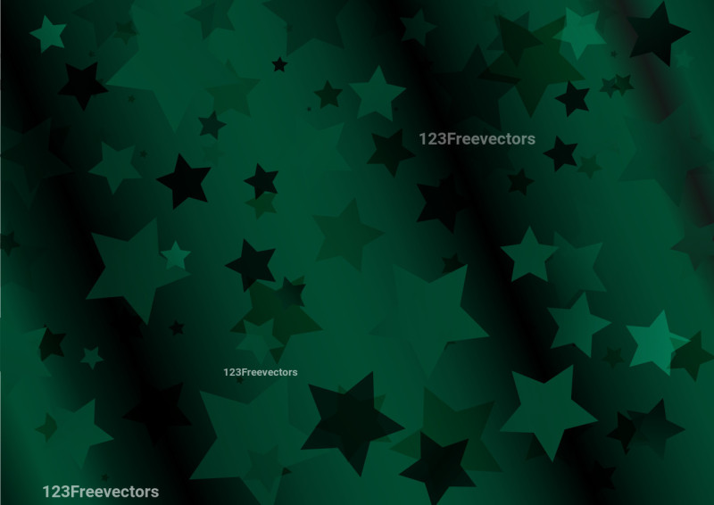 Green and Black Star Background