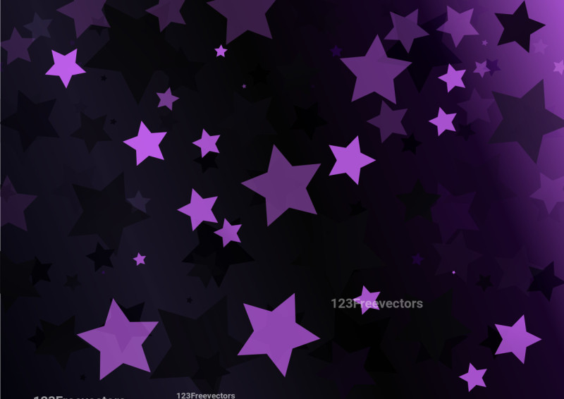 Abstract Purple and Black Star Background Vector Graphic