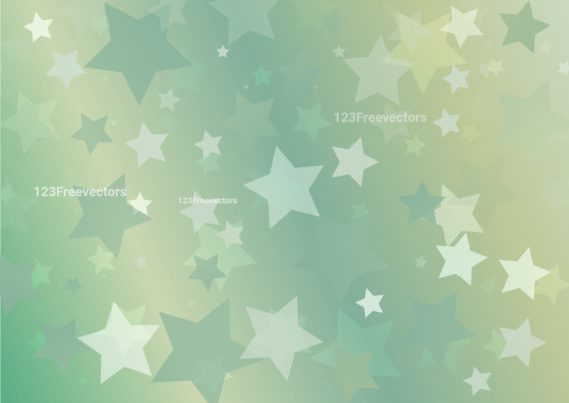 Green and Beige Star Background Vector Graphic