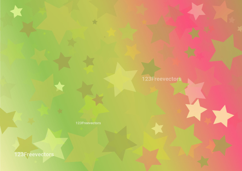 Pink and Green Abstract Star Background