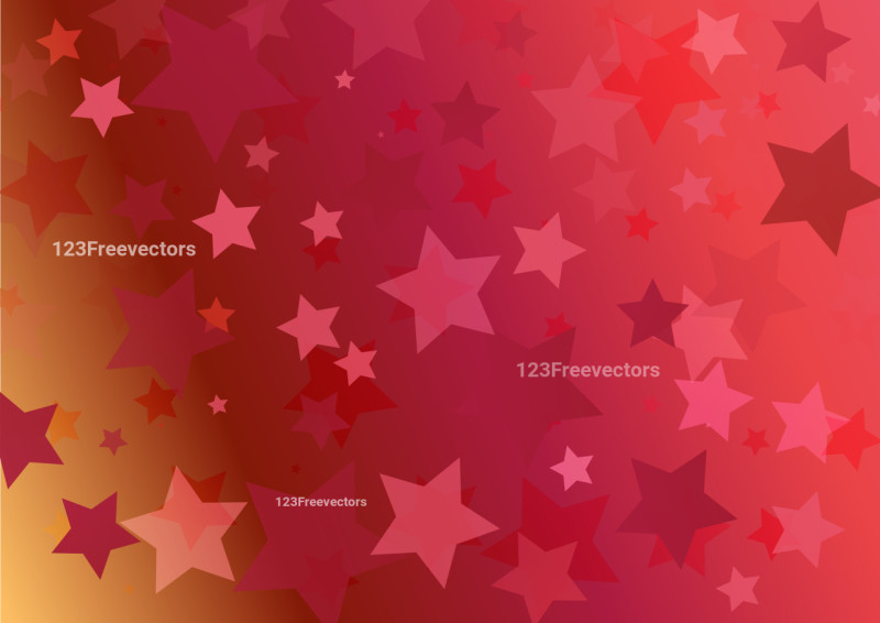 Abstract Pink and Yellow Star Background Illustration