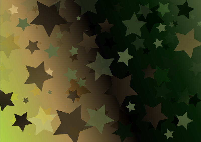 Green Brown and Black Star Background Vector Image