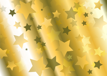 Abstract Green White and Gold Star Background Illustrator