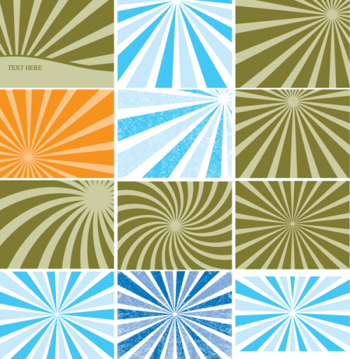 Free Retro Sunburst Background Vector