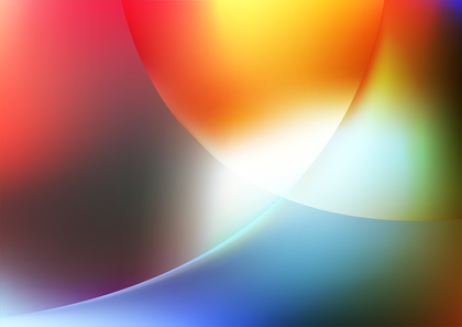Red Orange and Blue Blurred Gradient Mesh Background Vector Graphic