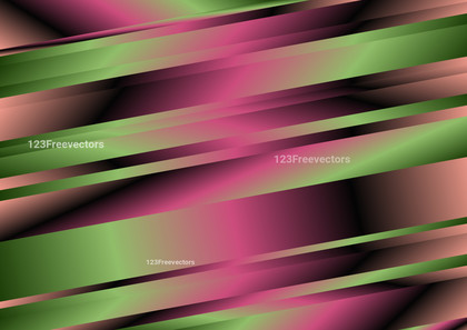 Pink and Green Gradient Diagonal Stripes Background Illustration