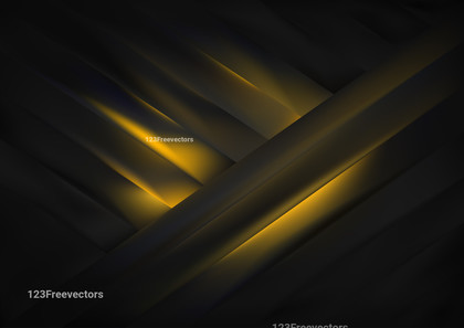 Black and Yellow Abstract Shiny Diagonal Background Vector