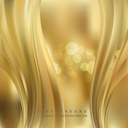 Abstract Gold Wave Background Template