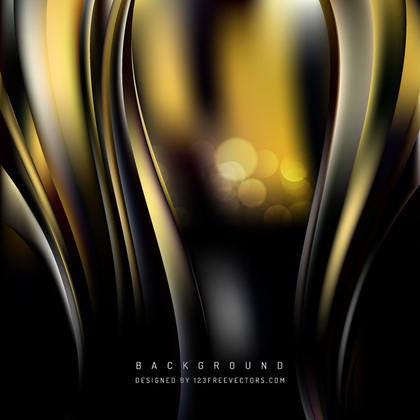 Abstract Black Gold Curve Background