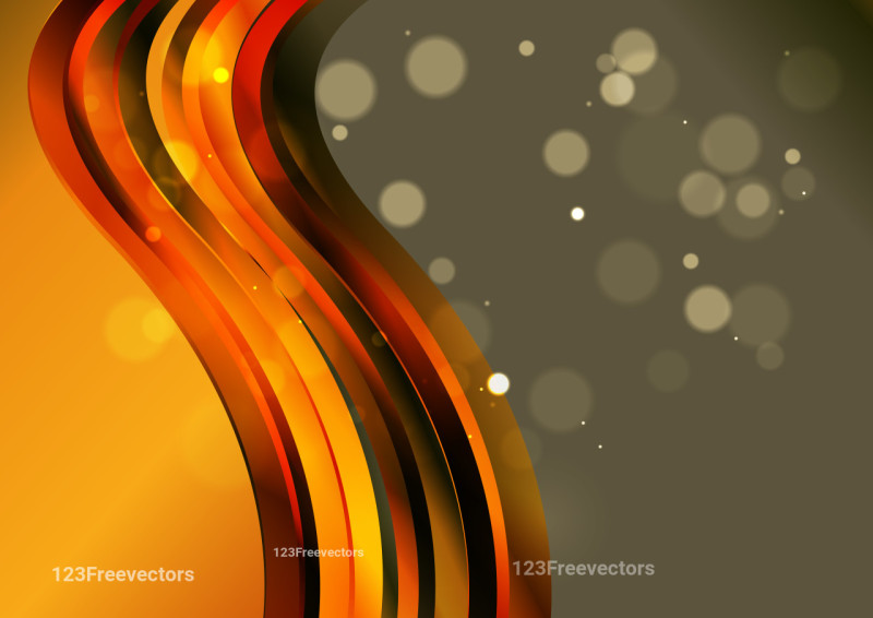 Orange Wave Book Cover Background Template