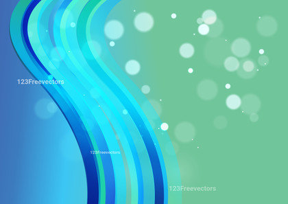 Blue and Green Wave Book Cover Background Template