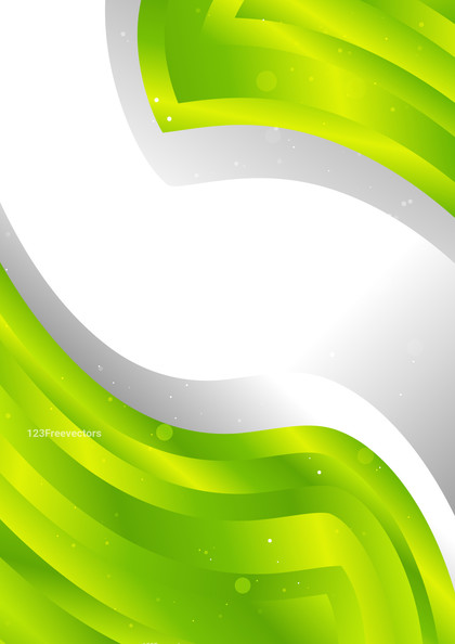 Abstract Lime Green Wave Business Background Illustration