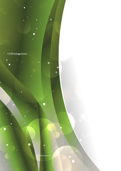Abstract Green and White Vertical Business Wave Presentation