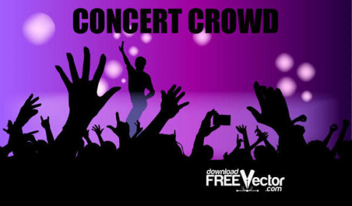 Free Vector Concert Crowd