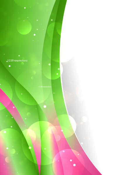 Pink and Green Gradient Business Wave Presentation Illustration