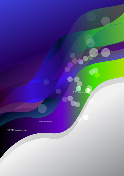 Abstract Purple Blue and Green Gradient Business Wave Background