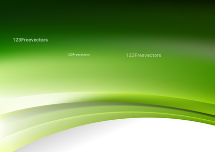 Abstract Shiny Green and White Wave Business Background