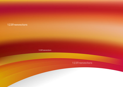 Abstract Glowing Red and Orange Wave Business Background Illustration