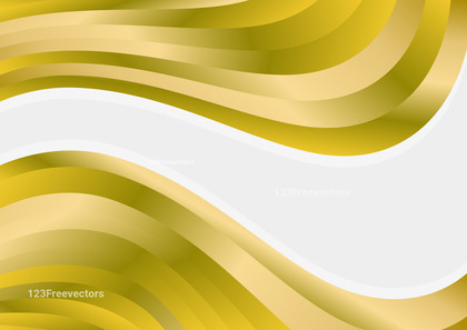 Gold Business Wave Presentation Template Graphic