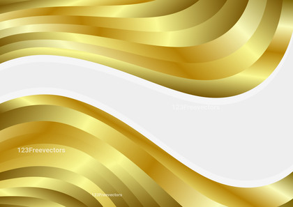 Abstract Gold Wave Brochure Design Illustrator