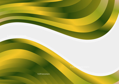 Green and Gold Wave Business Brochure Template Vector Art