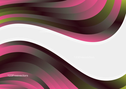 Abstract Pink and Green Wave Business Brochure Template Design