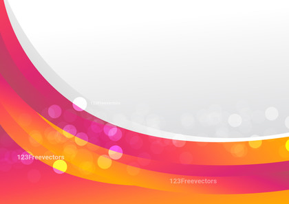 Abstract Pink and Orange Wave Business Card Background