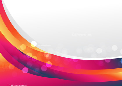 Abstract Pink and Orange Wave Brochure Design