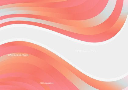 Orange Pink and White Wave Business Card Background Template