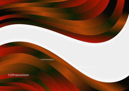 Abstract Red Green and Orange Business Wave Presentation Vector Illustration