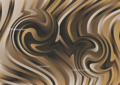Brown Curved Ripple Lines Background Vector Illustration