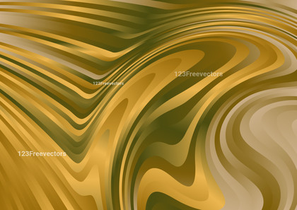 Green and Gold Abstract Curvature Ripple Lines Background Image
