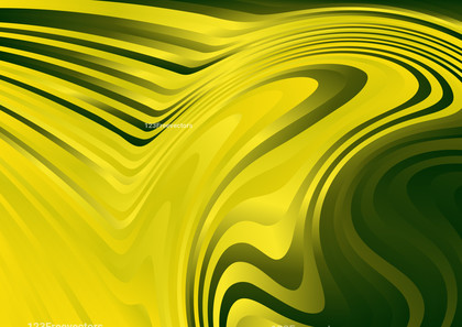 Green and Yellow Curvature Ripple Lines Background