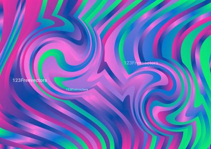 Blue Pink and Green Wavy Ripple Lines Background Graphic