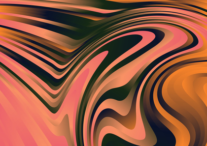 Abstract Green Orange and Pink Distorted Lines Background