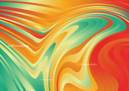 Abstract Red Orange and Blue Wavy Ripple Lines Background