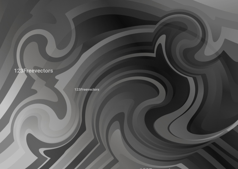 Abstract Dark Grey Gradient Wavy Ripple Lines Background Vector Art