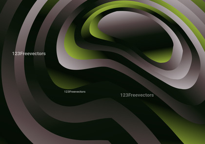 Green Brown and Black Gradient Curvature Ripple Lines Background Vector Image