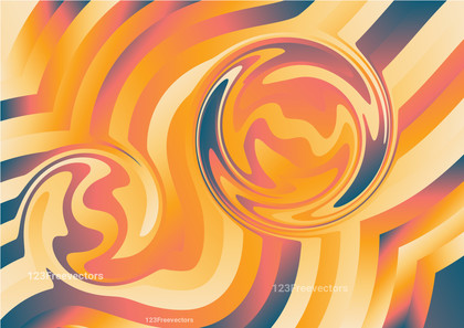 Pink Blue and Orange Gradient Distorted Lines Background Illustration