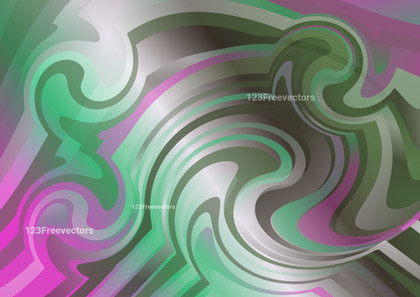 Abstract Pink Green and Brown Gradient Curvature Ripple Lines Background