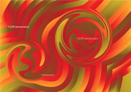 Red Green and Orange Abstract Gradient Curvature Ripple Lines Background