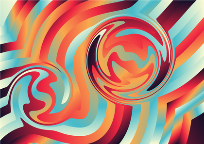 Red Orange and Blue Gradient Curved Ripple Lines Background
