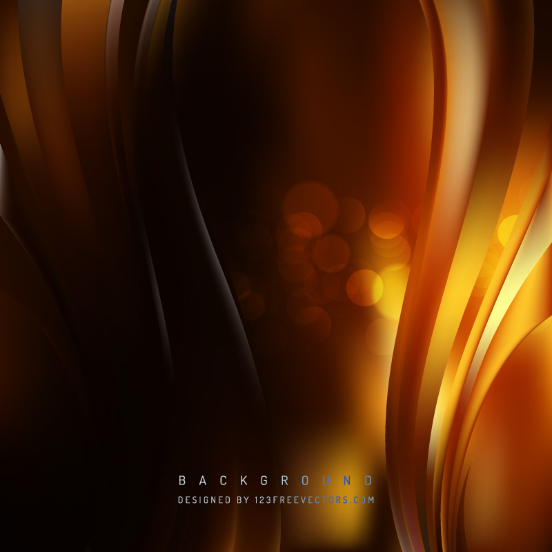 Black Orange Fire Wavy Background