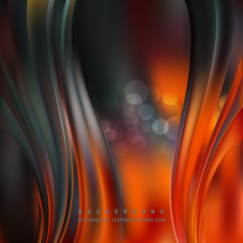 Black Orange Fire Curve Background