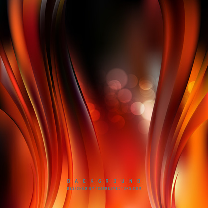 Black Orange Fire Wave Background Template