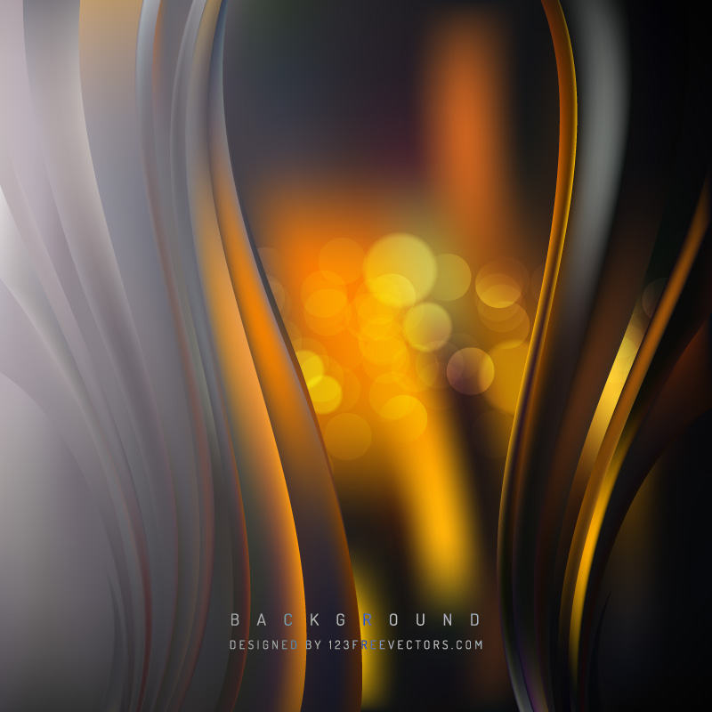 Black Orange Fire Wave Background