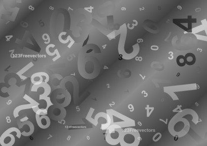 Abstract Grey Random Numbers Background Design